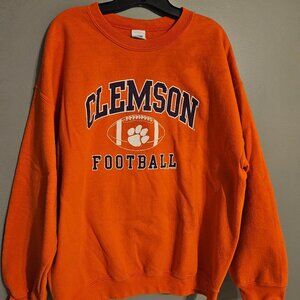Clemson Football Sweatshirt – Orange Crewneck – Size XL (Gildan)